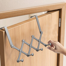 Door Hooks Hanging Rack Adjustable Retractable No-Drill