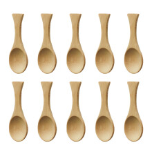 Mini cuillères à thé, cuillères à sucre en bambou, ensemble de cuisine 10 pièces