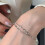Pulseira ajustável feminina em prata de lei 925 1