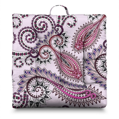 Almofada de Meditação Paisley Quadrada 22x22 polegadas