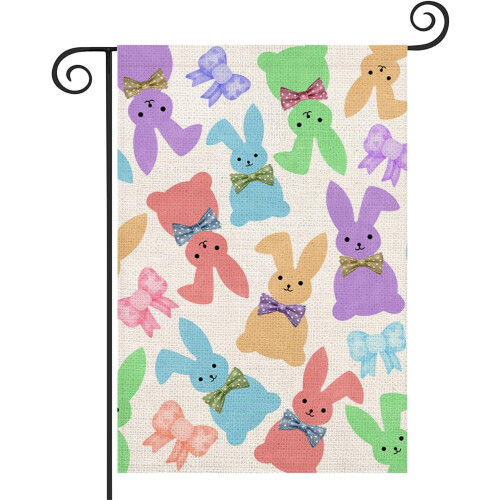 Osterhasen-Gartenflagge, 12,5 x 18 Zoll, doppelseitig
