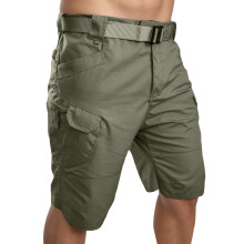 Short kaki homme, coupe athlétique, entrejambe de 18 cm, vert armée, taille XXL