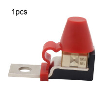 Kit Porta-Fusível 58V 100A–300A 6x2x4,7cm Tampa Isolante Vermelha