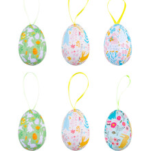 Décorations de Pâques en plastique (œufs) à peindre soi-même, lot de 6
