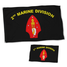 Militaire vlagbanner, dubbelzijdig, 90 x 150 cm, 3-laags met messing accenten.