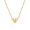Initial Pendant Necklace 18K Gold Plated Figaro Chain 1