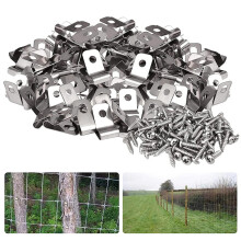 Fence Mounting Clips Kit Metal R-Type 100 pcs