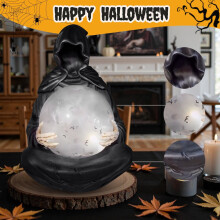 Statue de Suriel chauve-souris flottante et boule de cristal, décoration fantastique