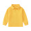 Boys Long Sleeve Polo Shirt Solid Yellow Size 7-8 Years 1