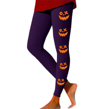 Halloween leggings for plus women high waisted ankle length