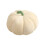 Cuscino decorativo 3D a forma di zucca, imbottito, 18 cm, bianco 1