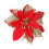 Glitter Hollow Leaf Ornaments Gold Silver Red 5PCS 14cm 1