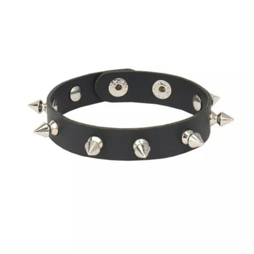 Δερμάτινο βραχιόλι Punk Style Rivet 24cm