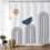 Boho Duschdraperi Svart Vit Randig 72x72 Tum 1
