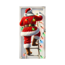 Décoration de porte de Noël 35 x 71 pouces