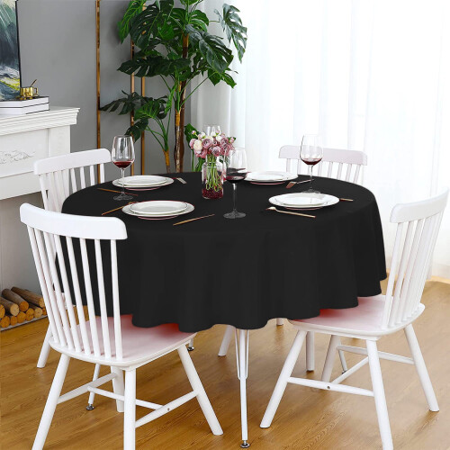 Nappe ronde en polyester, diamètre 178 cm (70 pouces), 9 couleurs