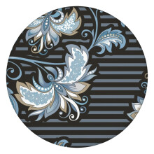 Nappe ronde imperméable en tissu Oxford, 112 cm, motif cachemire