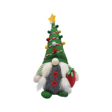 Décoration de Noël : gnome, poupée elfe en velours faite main (1 pièce)