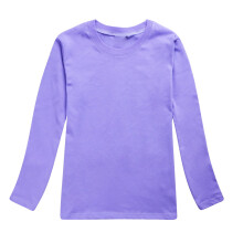 Kleinkind-Sweatshirt, einfarbig lila, langärmelig, Rundhalsausschnitt