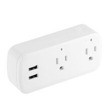 Wireless Remote Control Smart Plug White 2-Outlet 16A