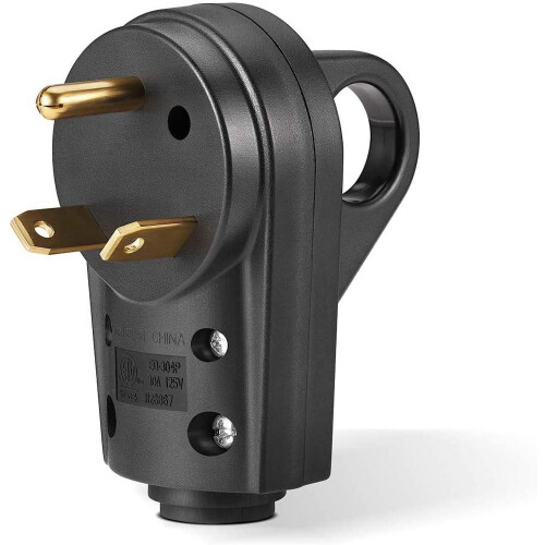 Camper RV Replacement Plug 30-Amp Polyvinyl Plastic