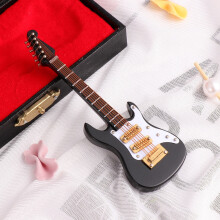 Décoration de gâteau en forme de guitare, thème musique en bambou et bois, 1 pièce