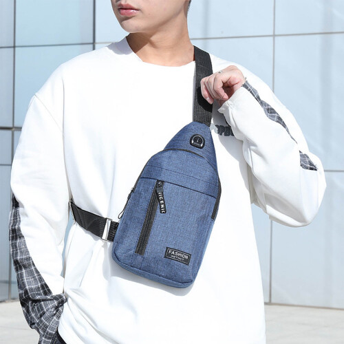 Σακίδιο πλάτης Crossbody με θύρα ακουστικών, αδιάβροχο, μεγάλο