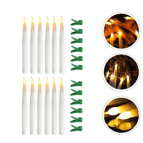 Bougies LED blanc chaud, lot de 10