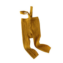 Leggings da bambina gialli, taglia 1-3, lunghezza intera, taglio a zampa.