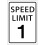 Μίνι μεταλλική πινακίδα ορίου ταχύτητας 3MPH12x16 ίντσες 1