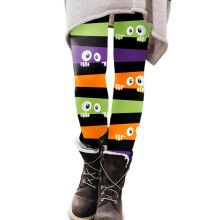 Women's Halloween leggings pumpkin print black M