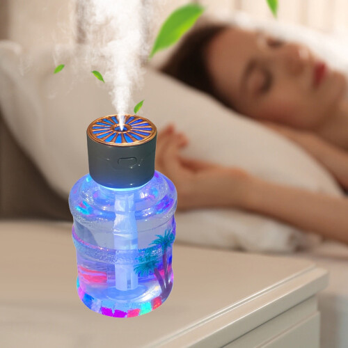 Ultraschall-Luftbefeuchter mit Kaltnebel, Grau, 500 ml