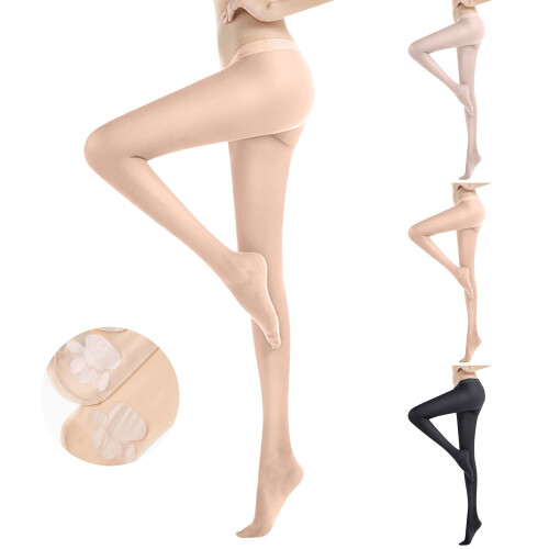 Women's lined high waisted leggings beige one size
