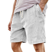 Short de survĂŞtement chino en coton pour homme, blanc, 23 cm (9 pouces), taille XXXXL