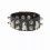 Braccialetto in pelle stile punk con teschio e rivetti, 22 cm 1