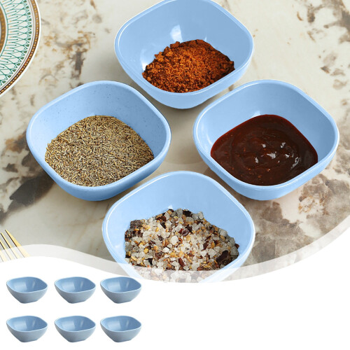 Assiettes carrées réutilisables de 10 cm (lot de 6)