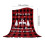 Christmas Flannel Throw Blanket Red Reindeer Snowflake 1