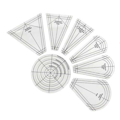 Sewing Plate Templates for Patchwork and Quilting Set of 10