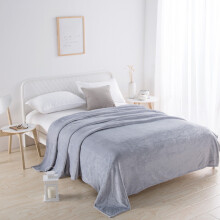 Tweepersoons fleece deken grijs microvezel 59x78 inch