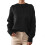 Schwarzer Oversize-Rollkragenpullover aus Wolle für Damen, Größe XXXXL 1