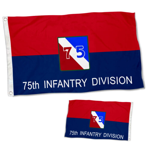 Army75th Innovation Command -lippu, 2x3 jalkaa, 3-kerroksinen messingillä