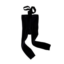 Leggings neri per bambine, taglia 0-1, senza piedini, tinta unita