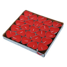 Bougies chauffe-plat en paraffine rouge, 50 pièces, sans tabac, mini-bougies flottantes