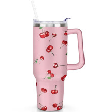 Ποτήρι Cherrys διπλής μόνωσης 40oz με λαβή και