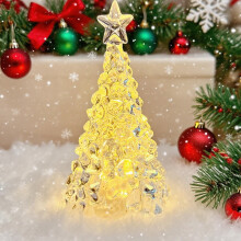 Decorazione per albero di Natale a forma di stella iceberg, trasparente, 4,1 pollici