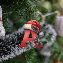 Ciondolo a forma di albero di Natale in acrilico trasparente, 1 pezzo