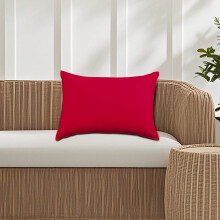 Housse de coussin d'extérieur imperméable rectangulaire unie