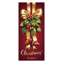 Weihnachtstürbanner 90 x 200 Zoll, festliche Schleifendekoration