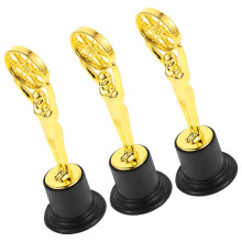 LEORX Competition Trophy Golden Plastic 3 pcs