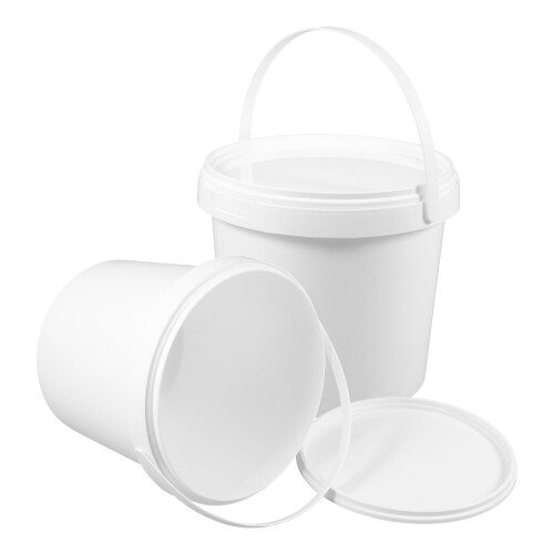 Bucket with Lid and Handle 2L 2 Pack